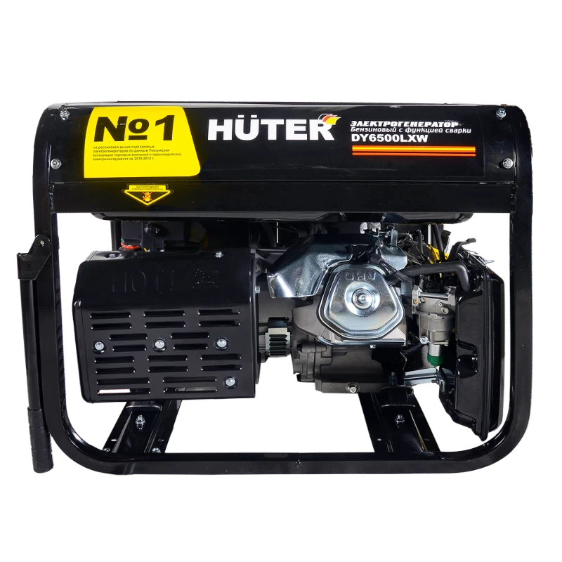 Электрогенератор бензиновый Huter DY6500LXW + с функцией сварки, с колёсами - фото