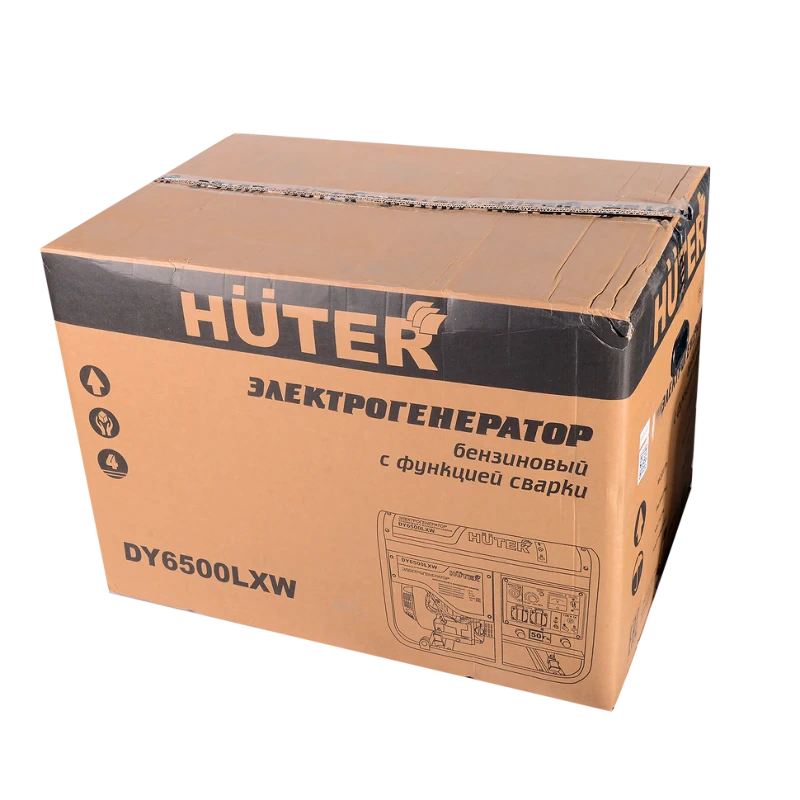 Электрогенератор бензиновый Huter DY6500LXW + с функцией сварки, с колёсами - фото