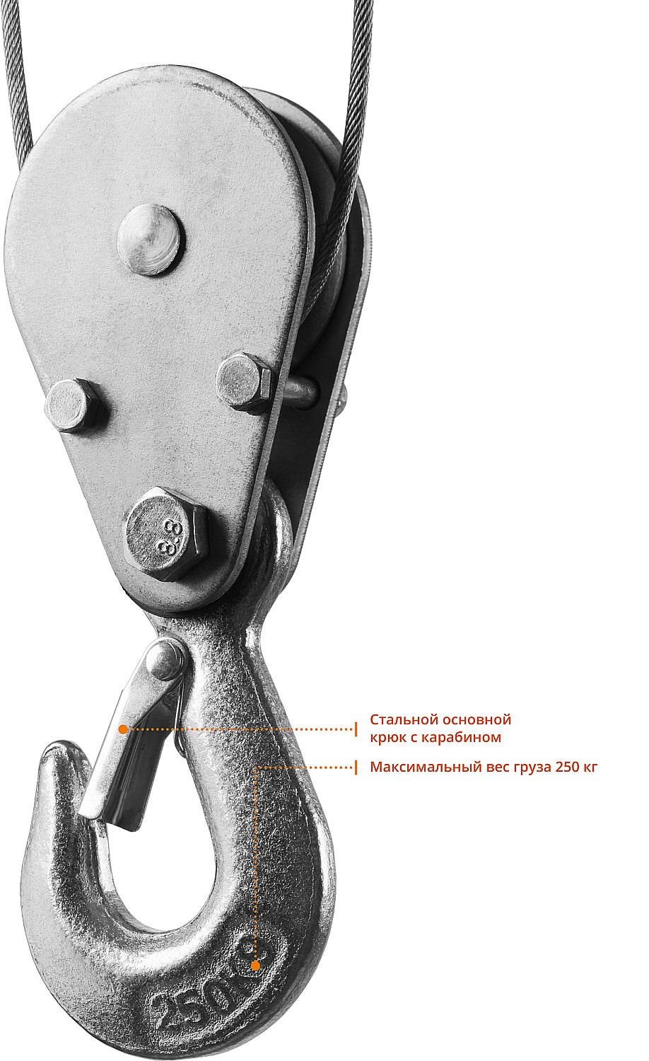 Тельфер электрический Зубр 250/125 кг - фото