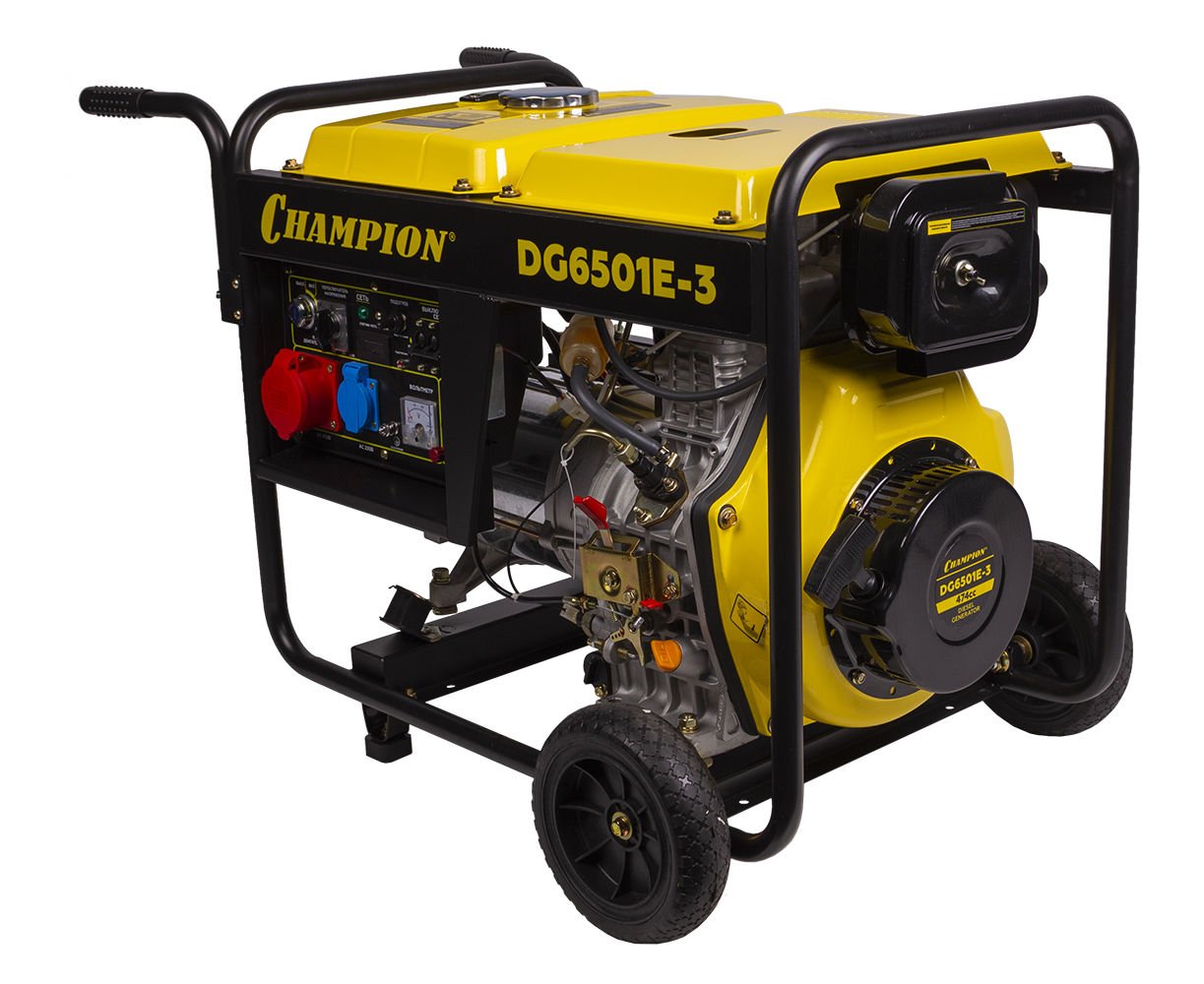 Электрогенератор дизельный Champion DG6501E-3 - фото