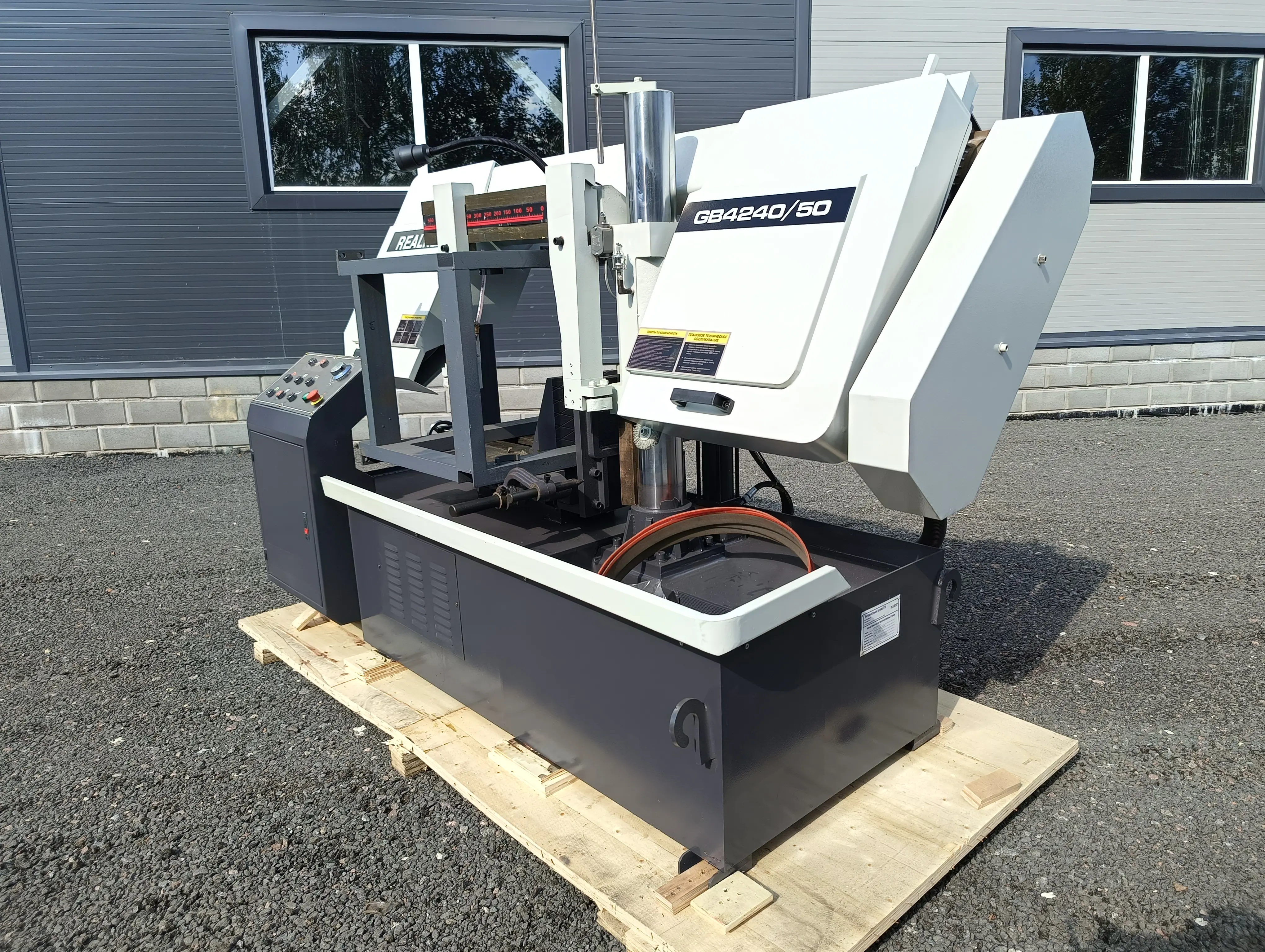 Станок ленточный полуавтоматический REALREZ GB4240/50 - фото