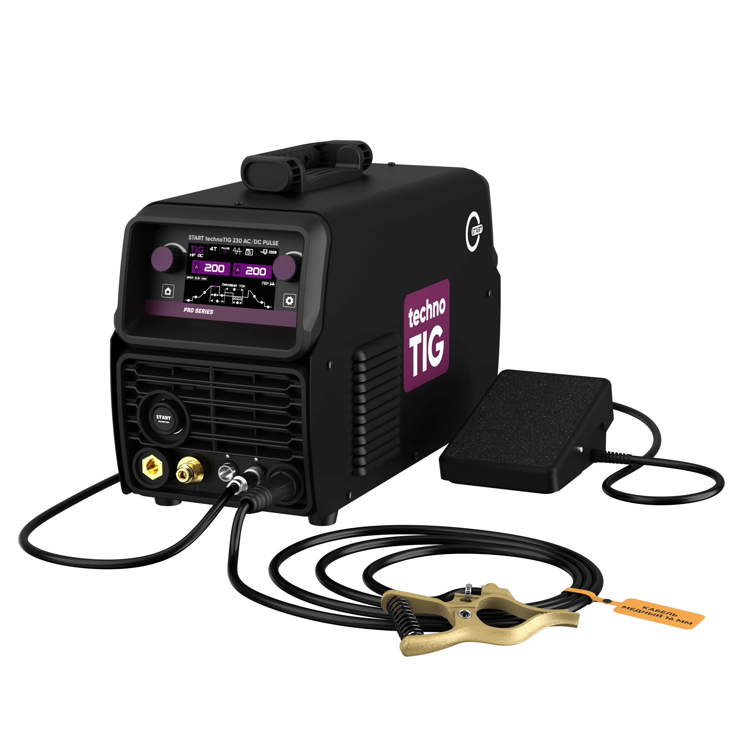 Аппарат аргонодуговой сварки START technoTIG 230 AC/DC PULSE 3ST230TAP
