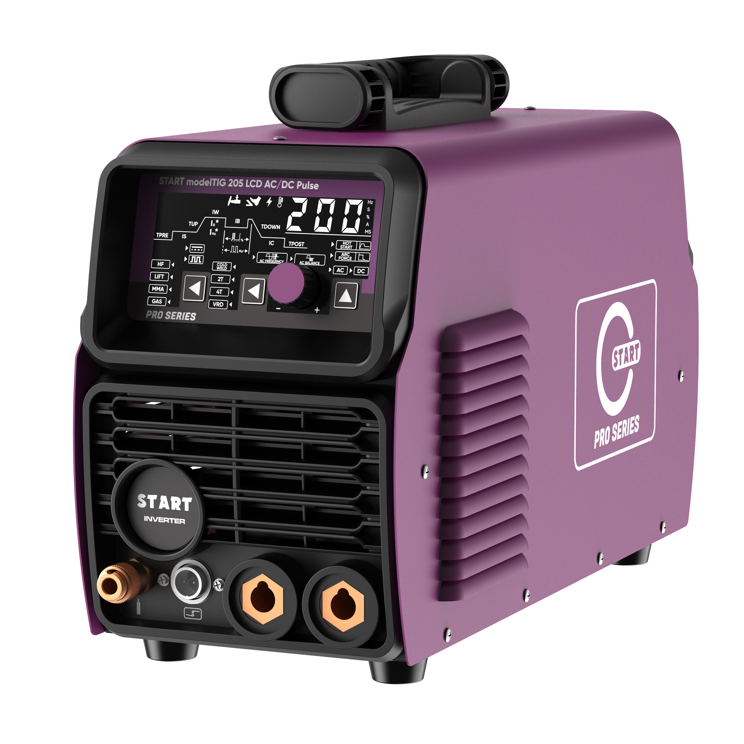 Аппарат аргонодуговой сварки START modelTIG 205 LCD AC/DC TIG PULSE 3W205APL - фото