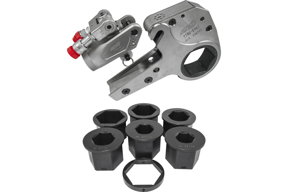 Гайковерт гидравлический кассетный TTBS-K4 ATW 5858 Нм, под гайку 65, 60, 55, 50, 46, 41, 36, 34 мм