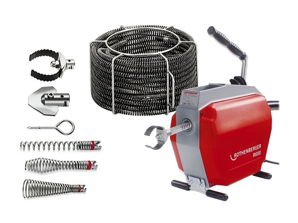Электрическая прочистная машина для канализации ROTHENBERGER R 600 с набором принадлежностей и инструмента