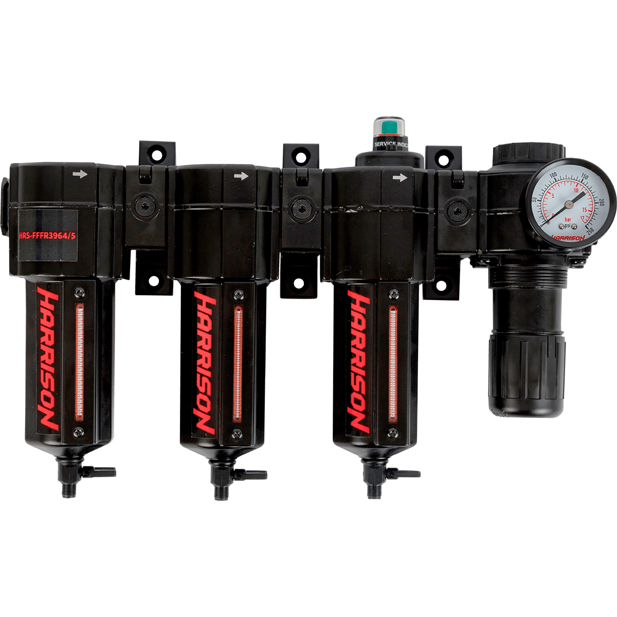 Блок подготовки воздуха Harrison с фильтром 5 мкм, фильтром 1 мкм, фильтром 0,01 мкм и регулятором