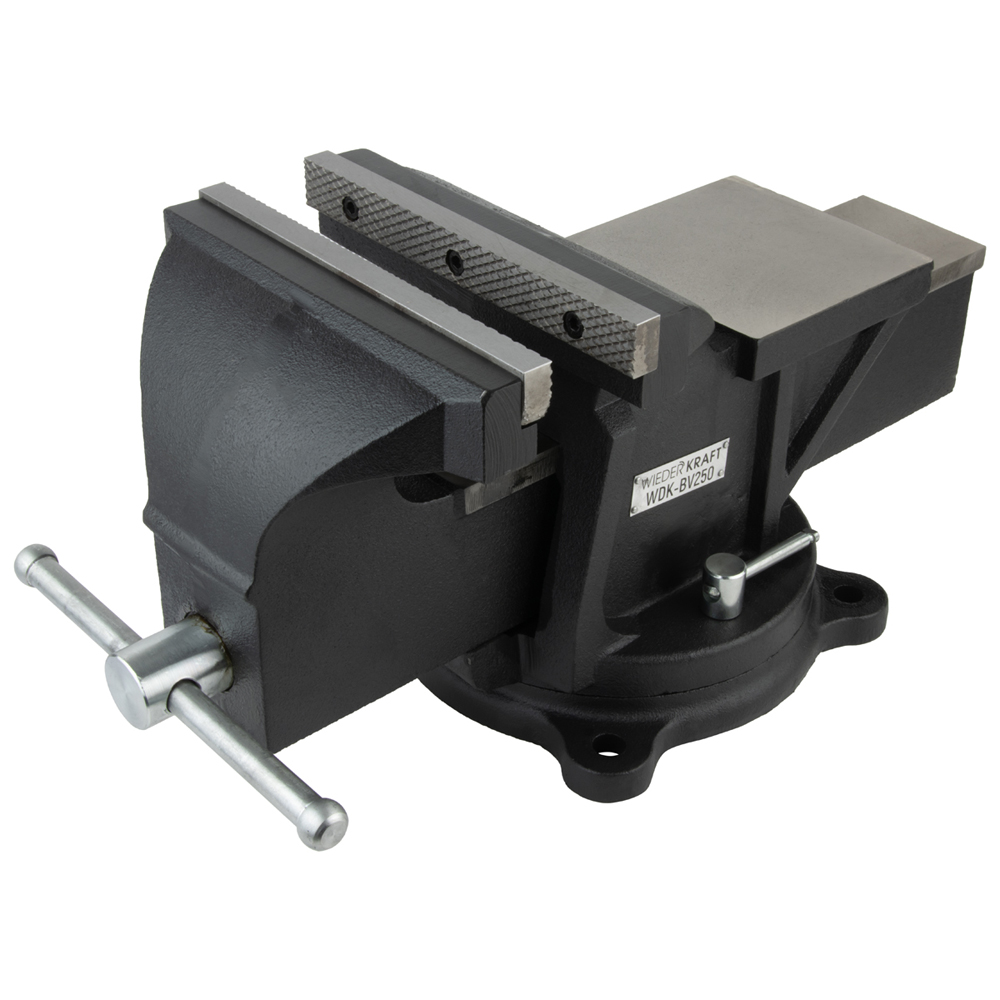 Поворотные слесарные тиски WIEDERKRAFT WDK-BV250 - фото