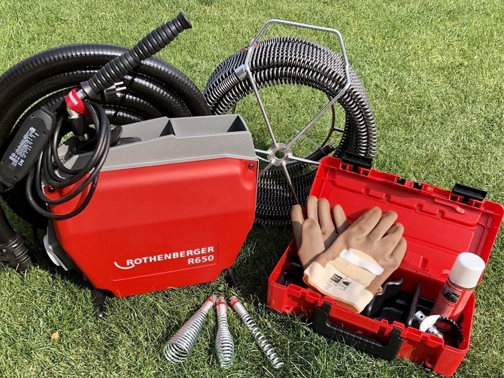 Электрическая прочистная машина для канализации ROTHENBERGER R 650 с набором принадлежностей и инструмента - фото