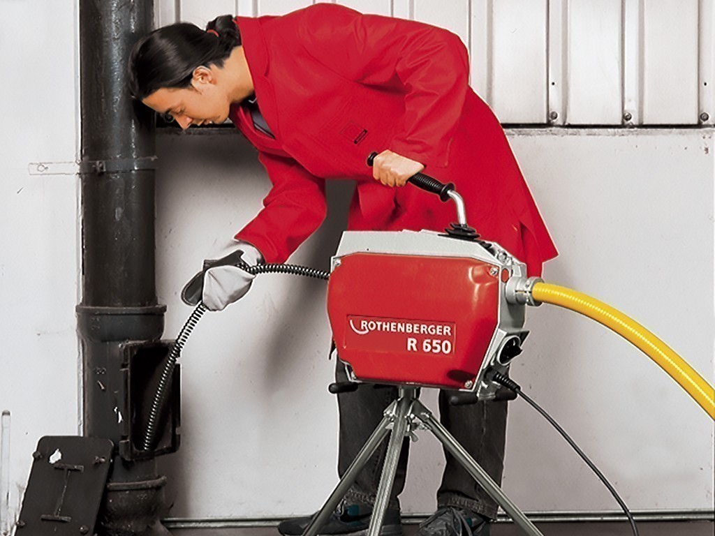 Электрическая прочистная машина для канализации ROTHENBERGER R 650 с набором принадлежностей и инструмента - фото