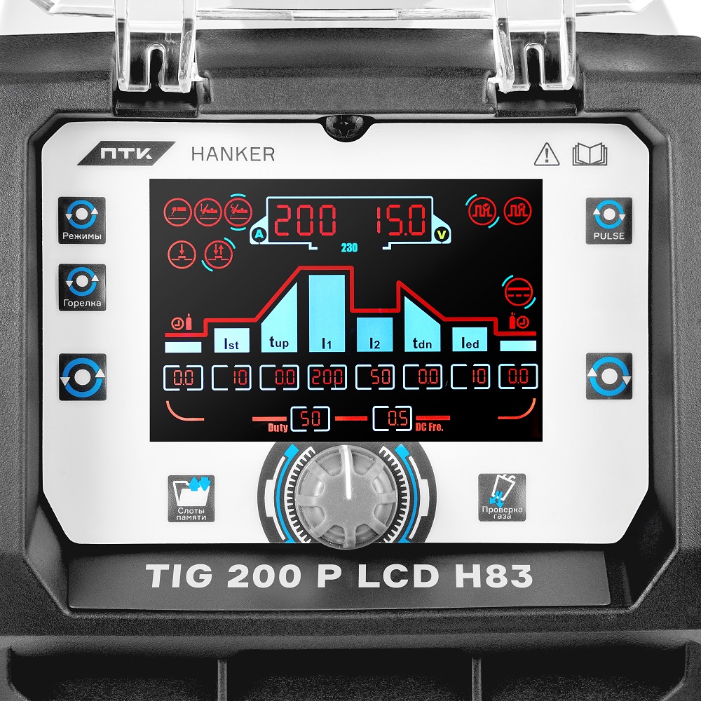 Аппарат аргонодуговой сварки ПТК HANKER TIG 200 P LCD H83 - фото