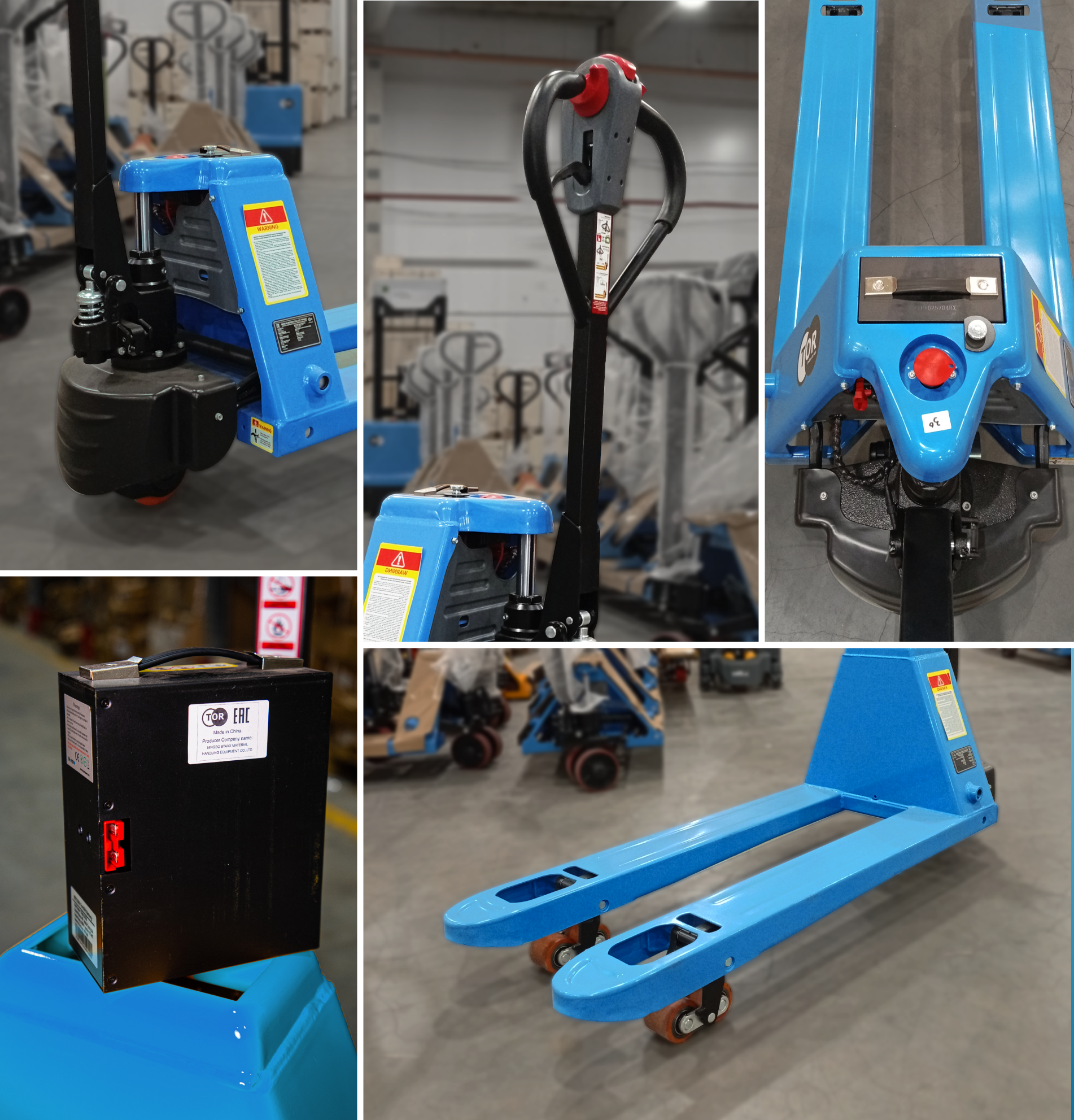 Самоходная тележка 2000 кг 1150 мм TOR PPT20H Li-pol 48/10 В/Ач - фото