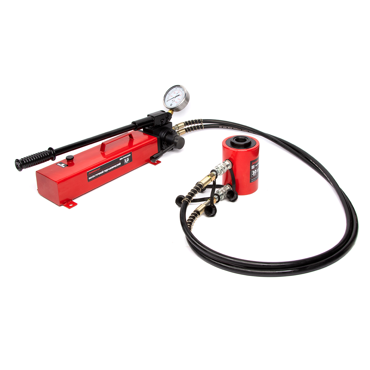 Домкрат с полым штоком Harrison HRH-CY0800014 (с гидравлическим возвратом) - фото