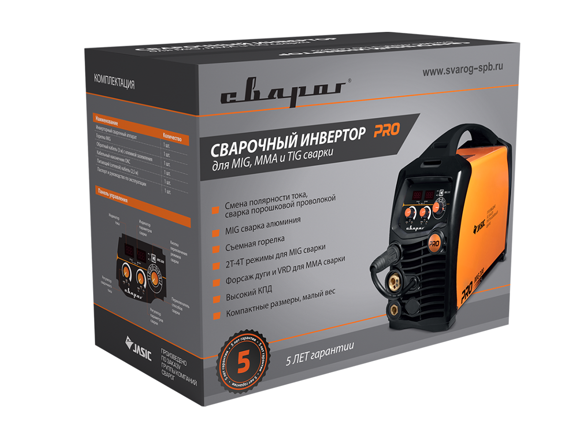 Сварочный полуавтомат Сварог PRO MIG 200 SYNERGY (N229) - фото