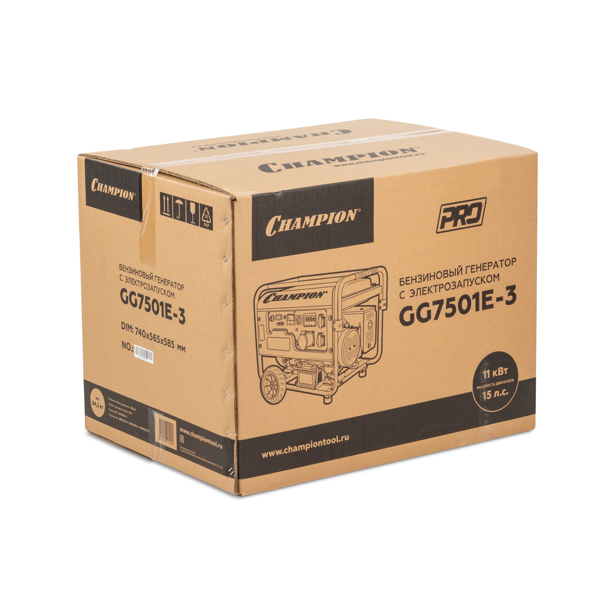 Генератор бензиновый Champion GG 7501 E-3 - фото