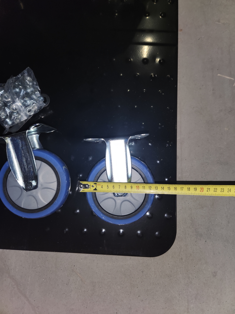 Тележка платформенная 650 кг TOR PH650 (890x590) со складной ручкой (пластиковые колеса 125 мм) - фото