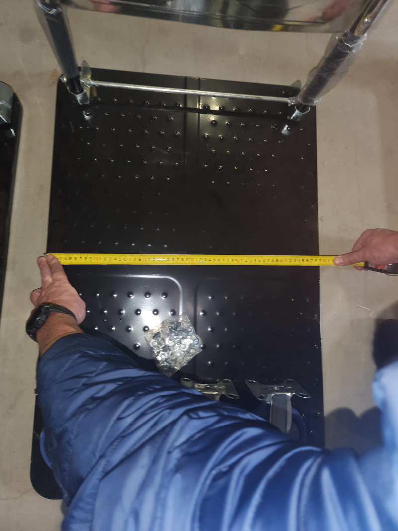 Тележка платформенная 650 кг TOR PH650 (890x590) со складной ручкой (пластиковые колеса 125 мм) - фото