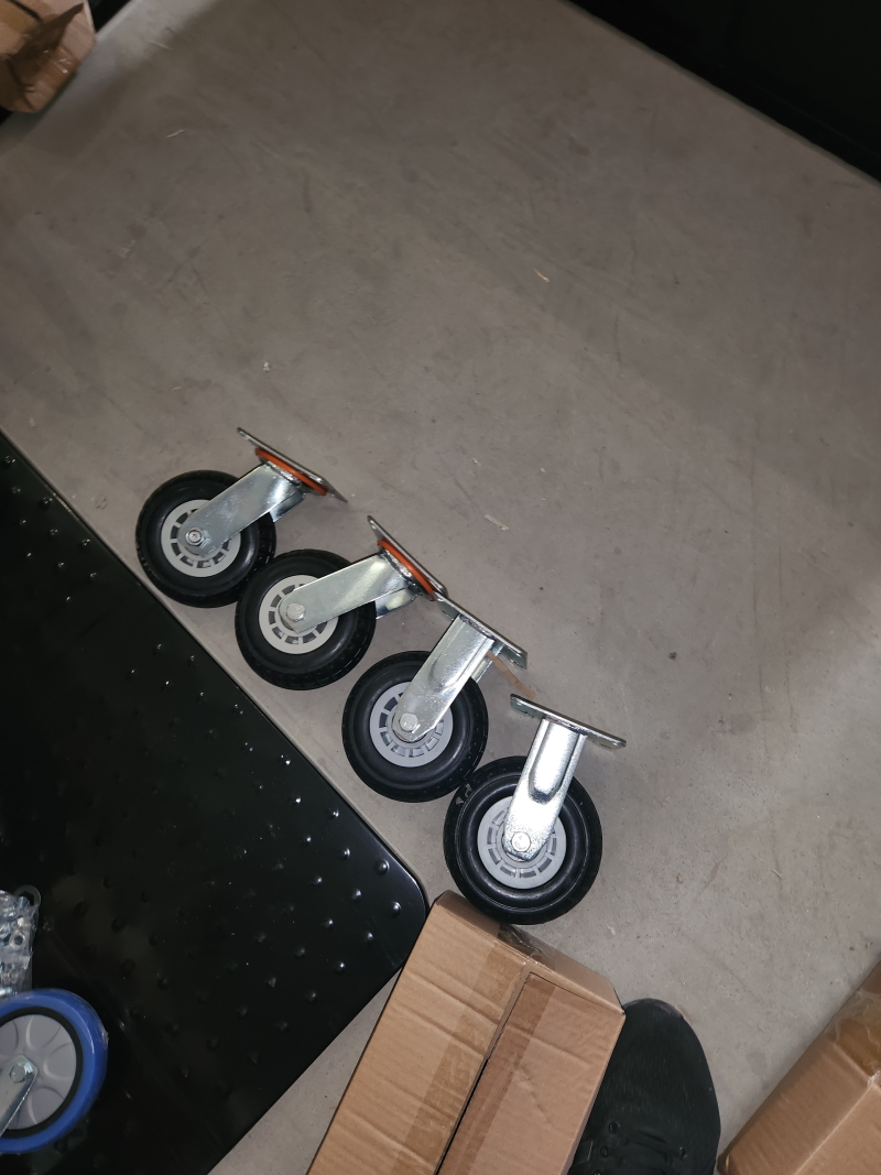 Тележка платформенная 950 кг TOR PH950 (1100х650) со складной ручкой (резиновые колеса 150 мм) - фото