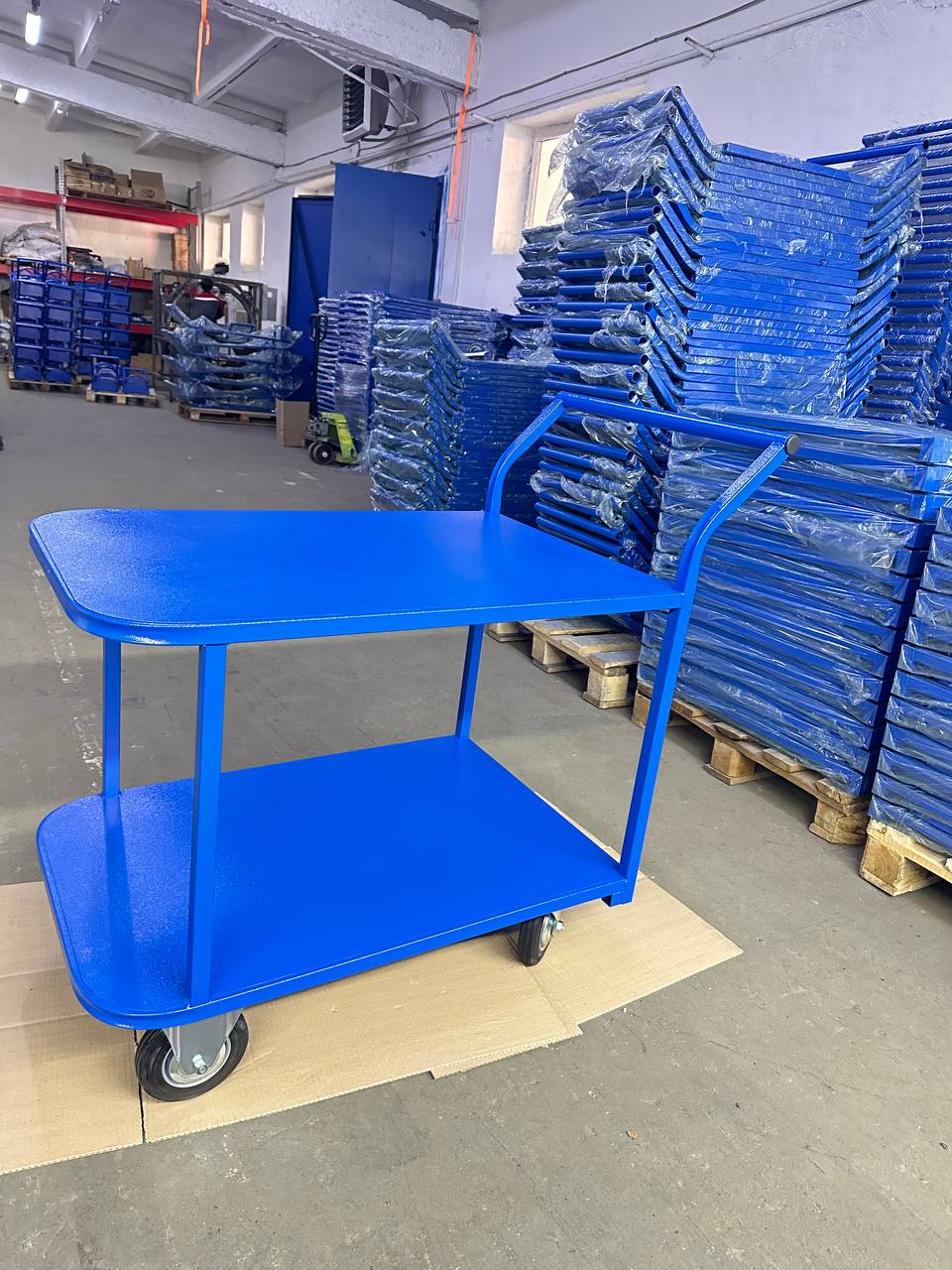 Тележка платформенная TOR ТП-2Я (600х900) 2х-ярусная (125мм) - фото