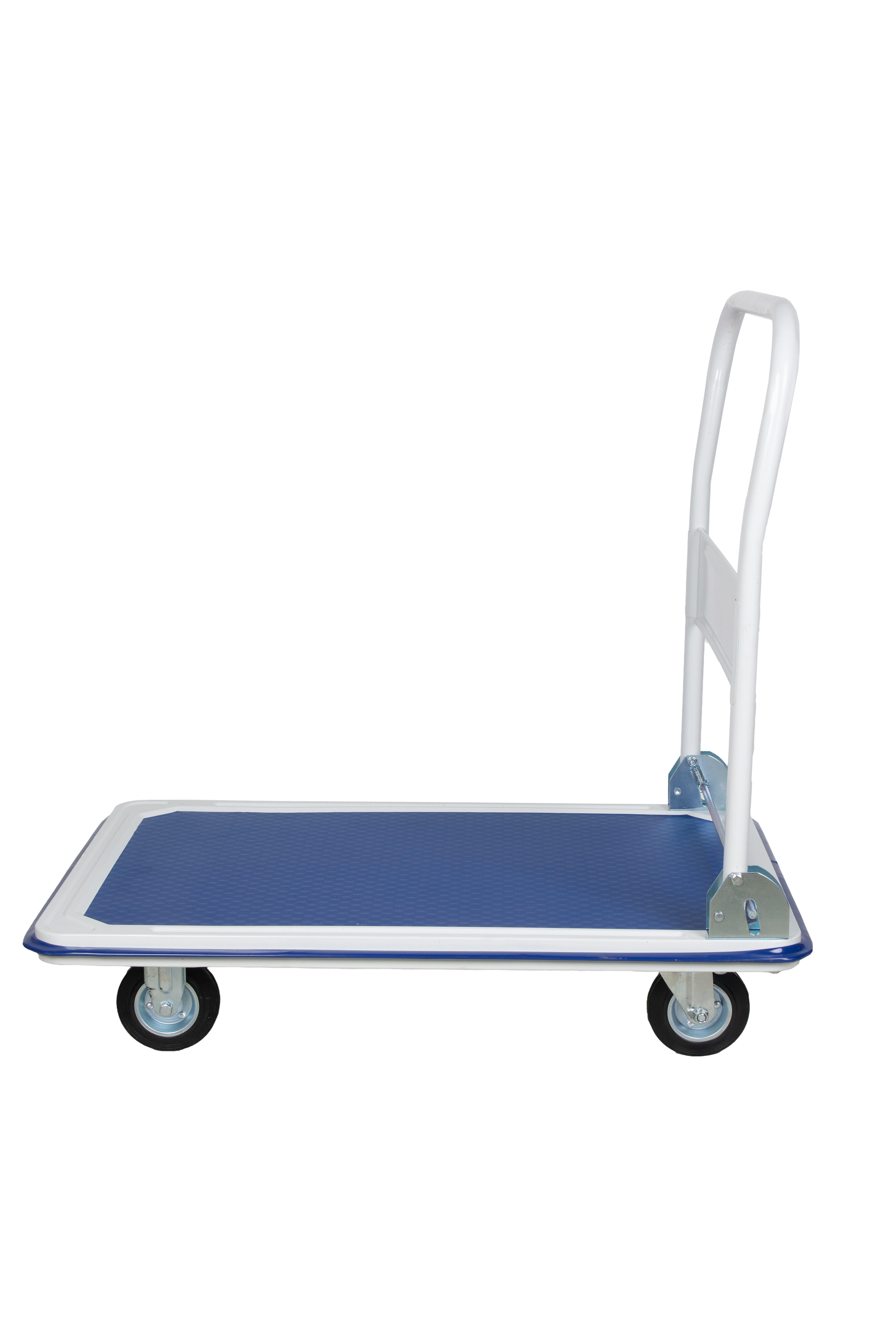 Тележка платформенная 300 кг TOR PH300 (880х600) со складной ручкой (резиновые колеса 125 мм) - фото
