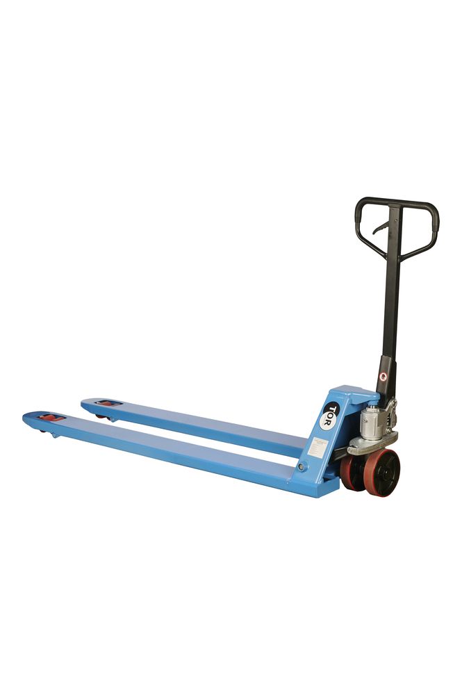 Тележка гидравлическая 2500 кг 800 мм полиуретановые колеса TOR RHP(BF) PRO - фото