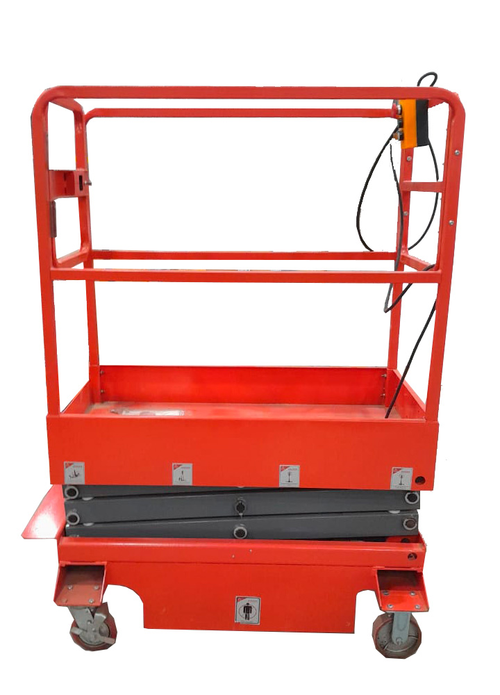 Подъемник ножничный передвижной аккумуляторный 240 кг, 3/5 м, 12/100 В/Ач TOR GTJY DC - фото