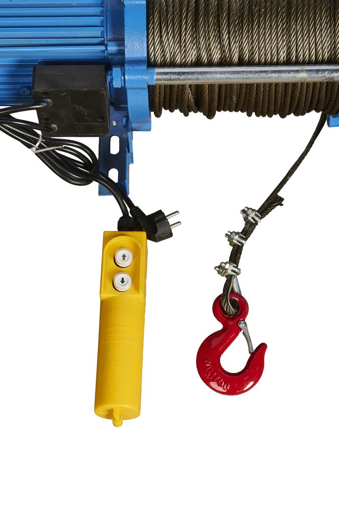 Лебедка электрическая 500 кг 100 м с канатом 220 В TOR KCD - фото
