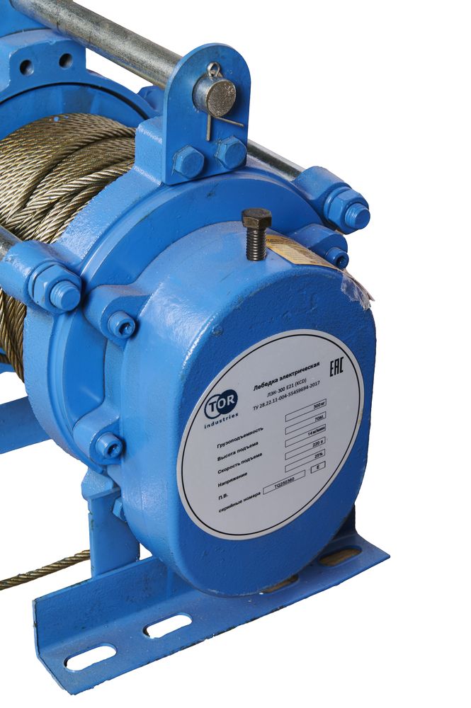 Лебедка электрическая 300 кг 70 м с канатом 220 В TOR KCD - фото