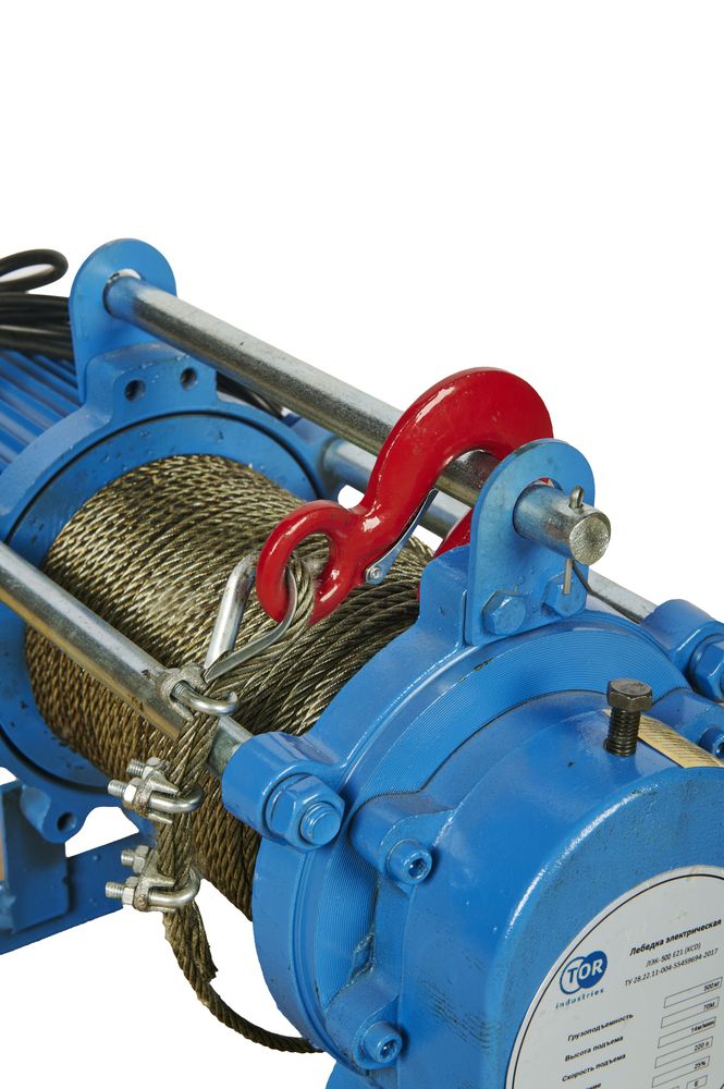 Лебедка электрическая 500 кг 70 м с канатом 220 В TOR KCD - фото