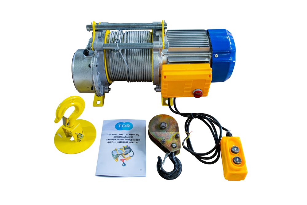 Лебедка TOR CD-300/600-A 380В с канатом 60 м 24 м/мин