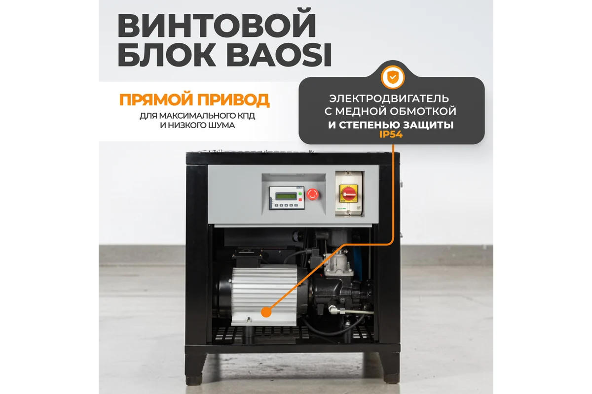 Компрессор винтовой WIEDERKRAFT WDK-SG5510 - фото