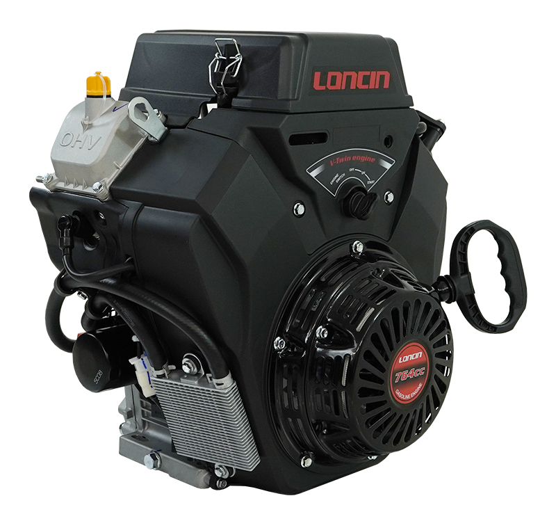 Двигатель Loncin LC2V80FD (H type) V-образн,764 см3, D25 мм, 20А (б/глуш)(трос.упр) - фото