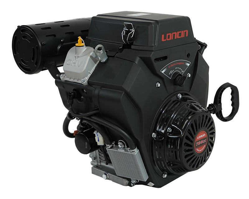 Двигатель Loncin LC2V80FD (H type) V-образн,764 см куб, D25 мм,20А (тросовое управление) - фото