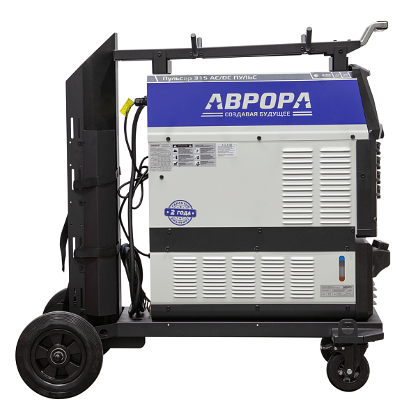Аппарат аргонодуговой сварки АВРОРА 315 AC/DC ПУЛЬС 2.0 в максимальной комплектации с тележкой и станцией охлаждения - фото
