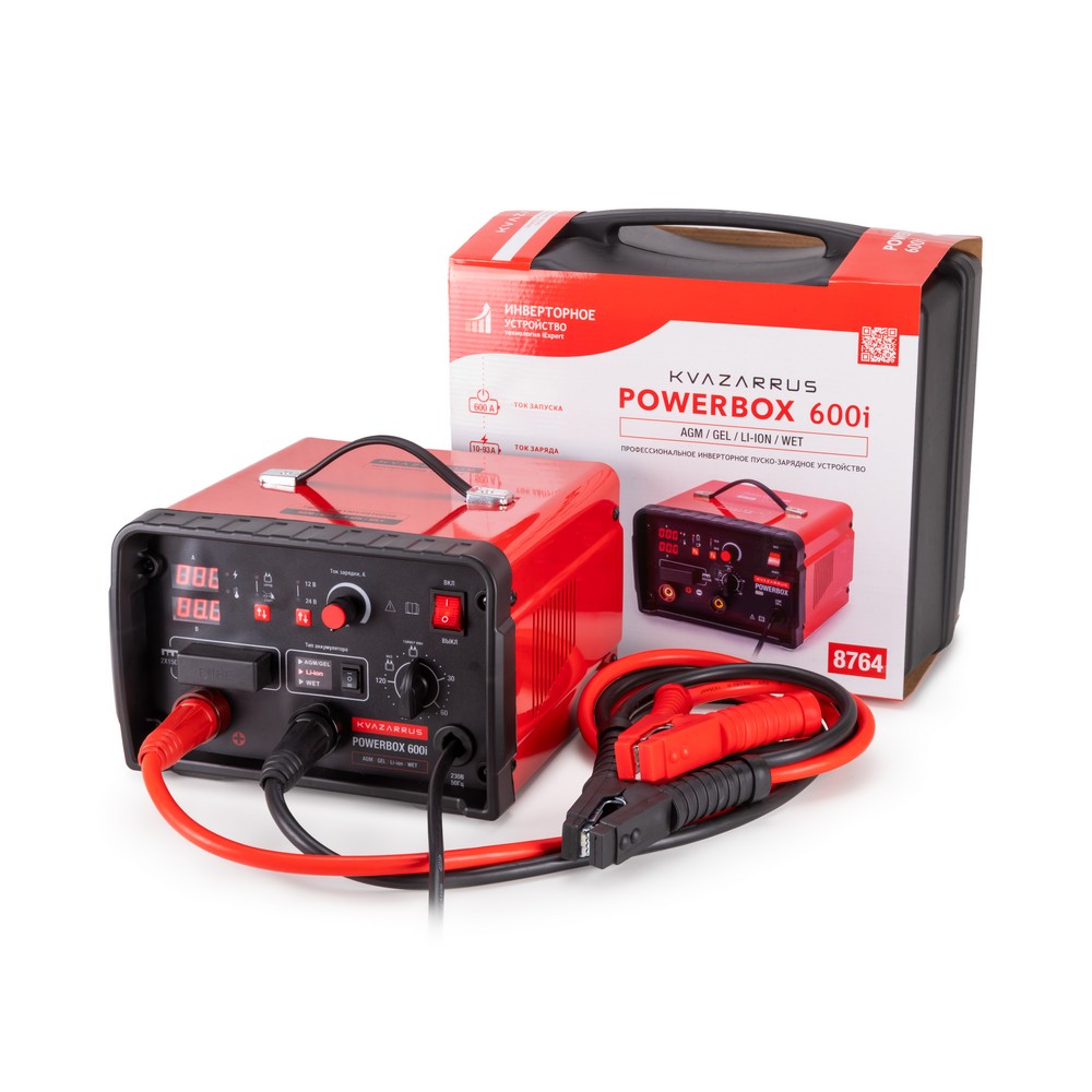 Пуско-зарядное устройство KVAZARRUS PowerBox 600i, пластиковый кейс