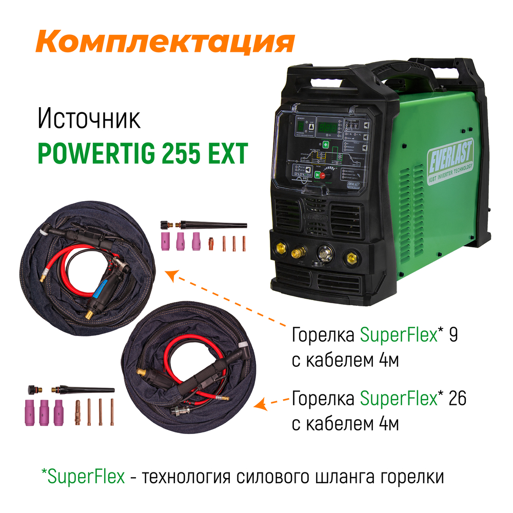 Установка аргонодуговой сварки PowerTig 255 EXT Everlast - фото