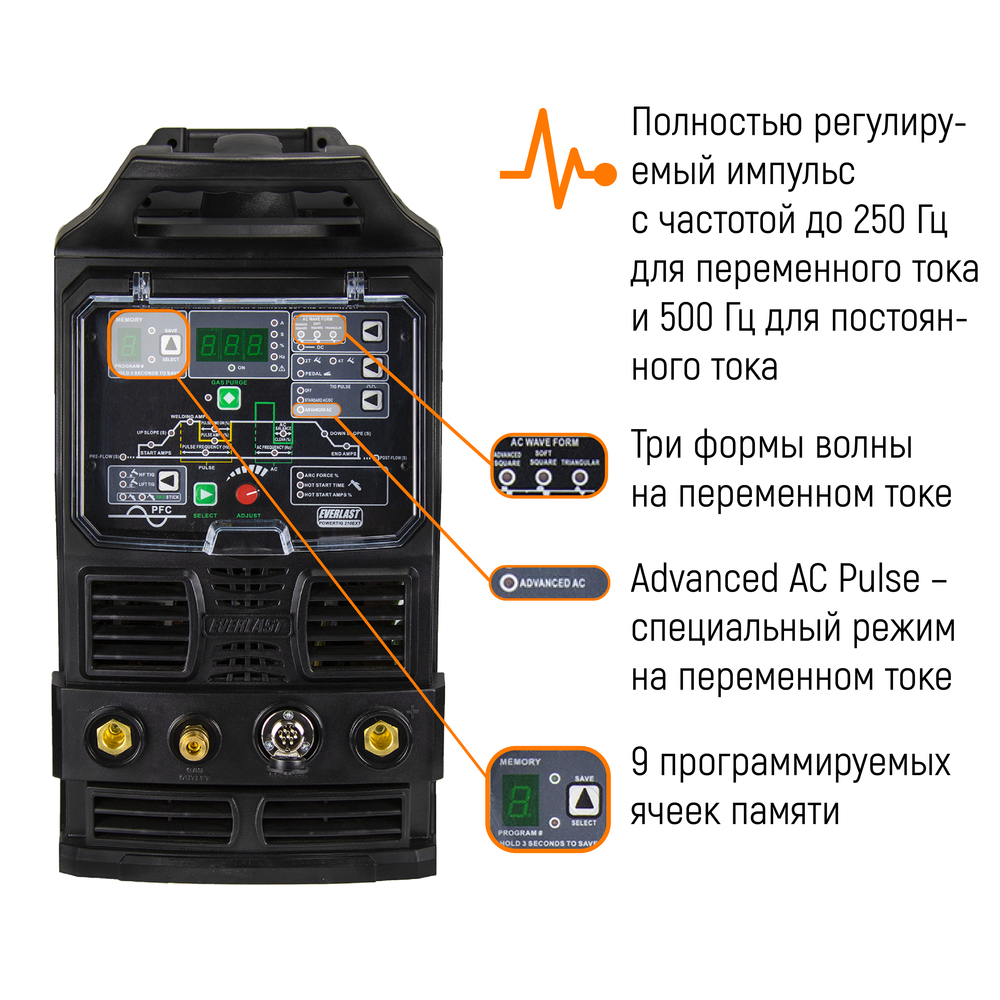 Установка аргонодуговой сварки PowerTig 255 EXT Everlast - фото