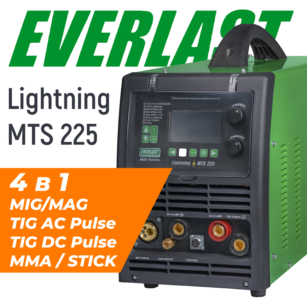Сварочный полуавтомат Everlast Lightning MTS 225 (MIG/TIG/STICK) 2EV225MTS