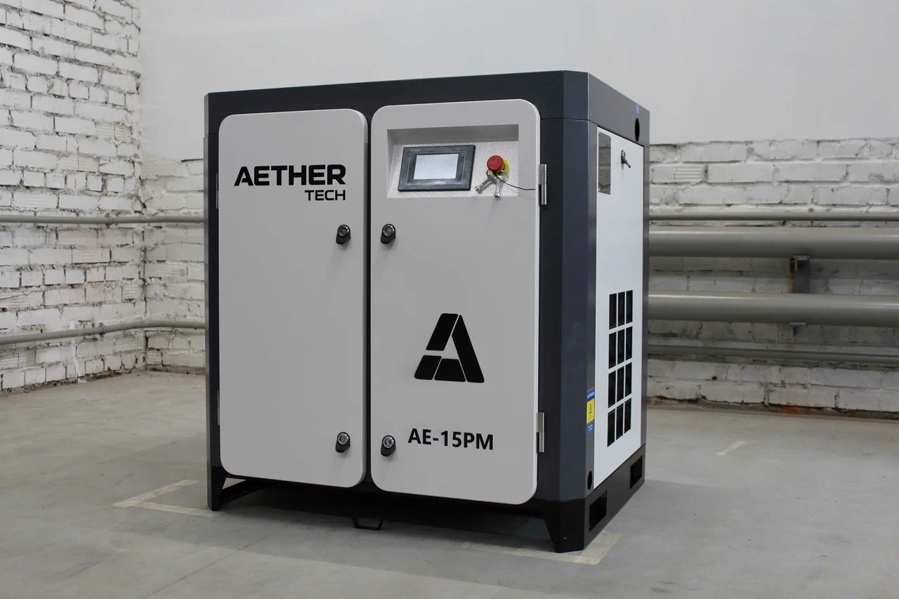 Компрессор винтовой Aether Tech АС 15/16 с частотным преобразователем - фото