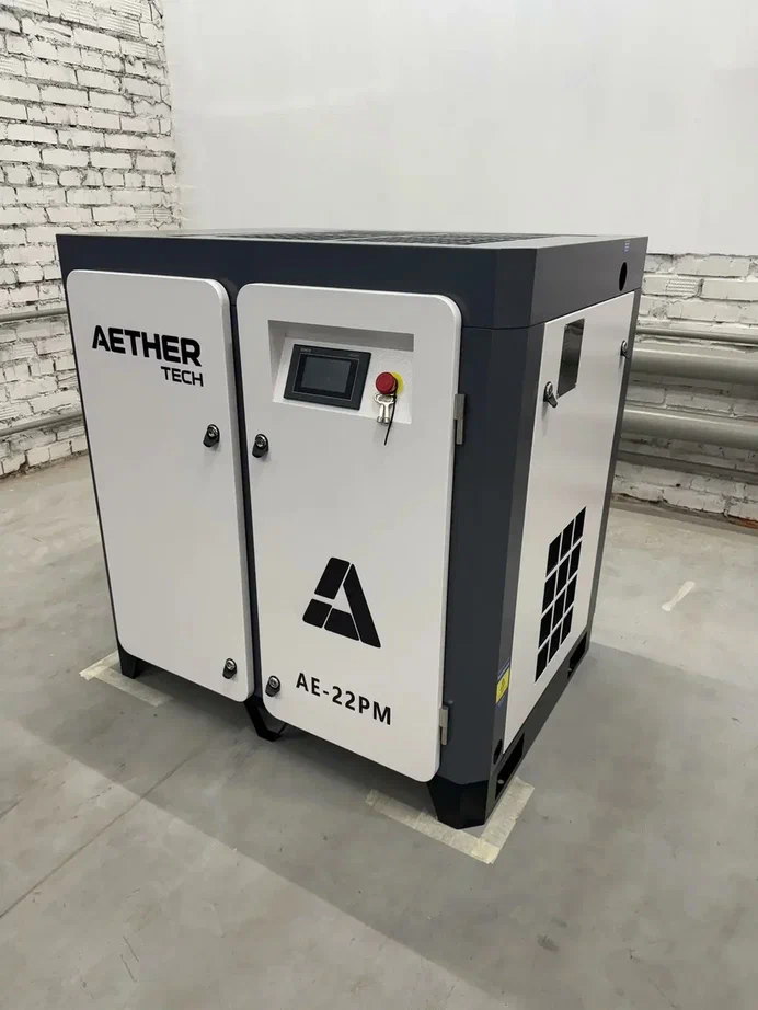 Компрессор винтовой Aether Tech АЕ 22 РМ с частотным преобразователем - фото