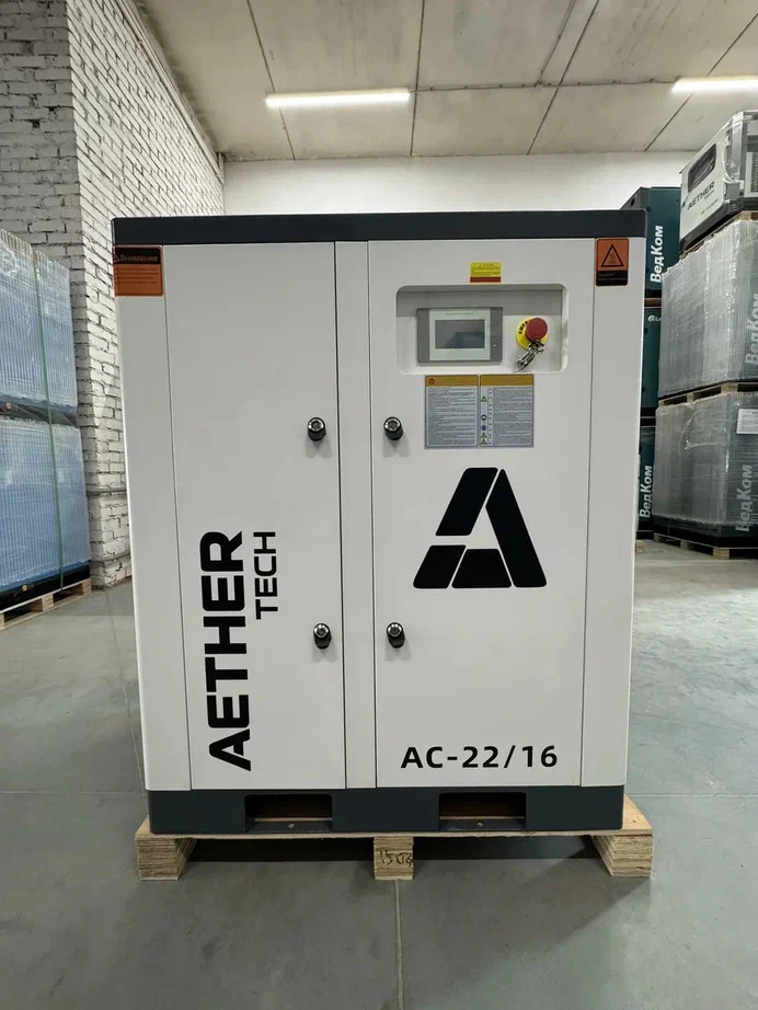 Компрессор винтовой Aether Tech АС 22/16 с частотным преобразователем - фото