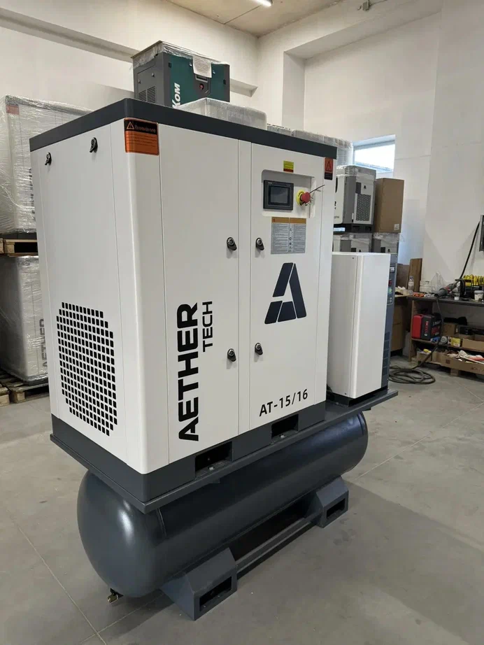 Компрессор винтовой Aether Tech АТ 15/16 РМ с частотным преобразователем - фото