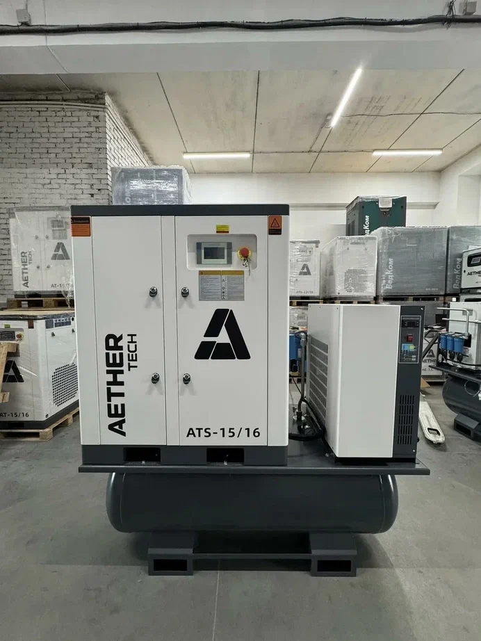 Компрессор винтовой Aether Tech АTS 15/16 РМ с частотным преобразователем - фото
