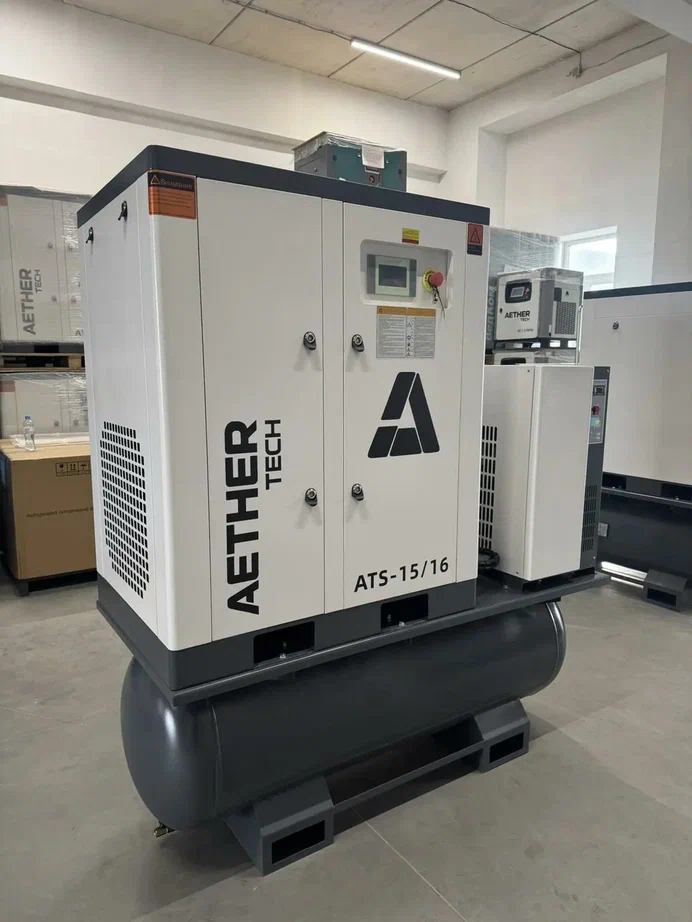 Компрессор винтовой Aether Tech АTS 15/16 РМ с частотным преобразователем - фото