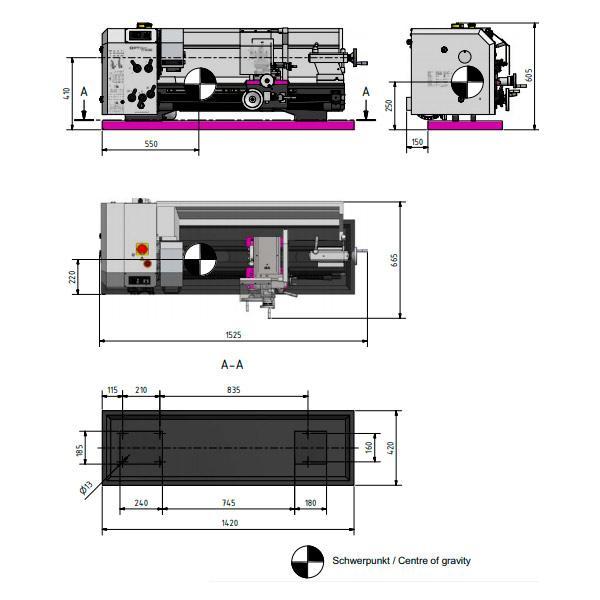 Станок токарный Optimum OPTIturn TU3008G - фото