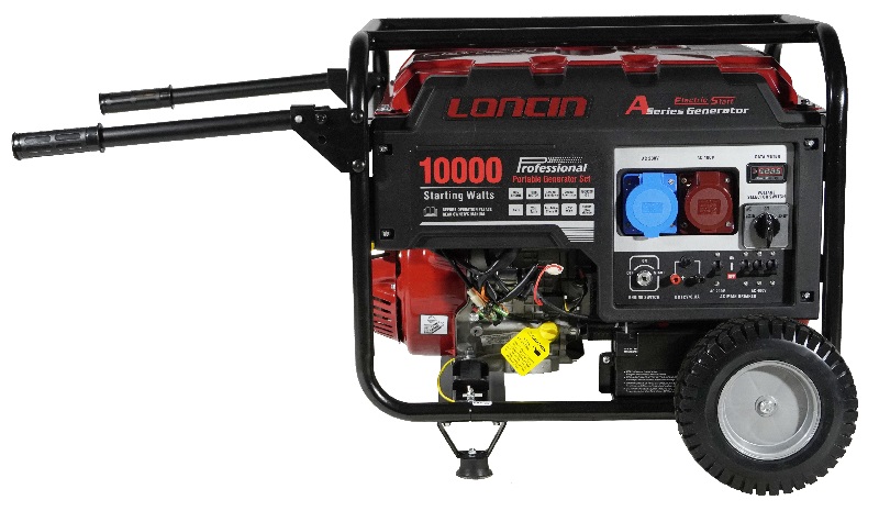 Генератор Loncin LC10000D-AS, 3-х фазный (с мощностью без ограничений при 1-но и 3-х фазном режиме) - фото