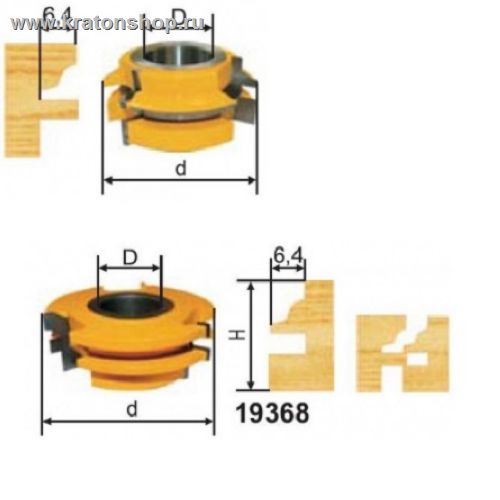 Набор комбонированных рамочных фрез D74.6/90.5, d32, H33.4мм