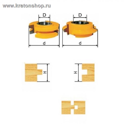 Набор фрез д/пазошип соед D88,9мм d32мм H25,4мм