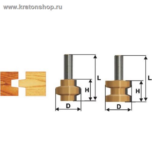Набор фрез пазо-шип ф38,1х28,6мм хв 8мм 2шт