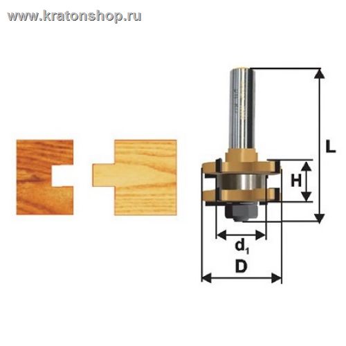 Фреза комб пазо-шиповая ф41х19мм хв 12мм