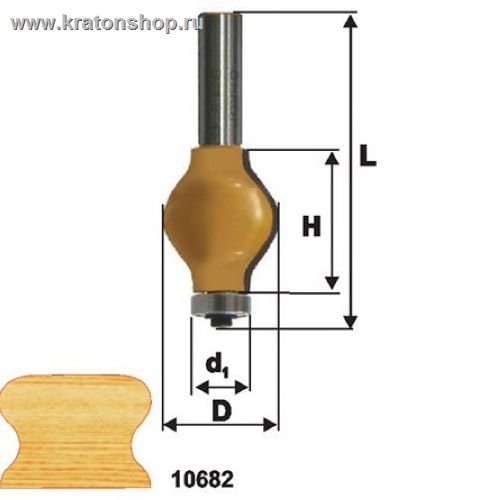 Фреза кром фигурная ф32х38мм хв 12мм.